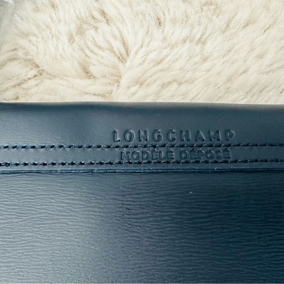 NWT Longchamp Le Pliage City Large Coated Canvas Shopping Bag in Navy - Picture 7 of 11